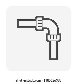 Hose pipe connector icon design.
