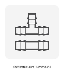 Hose pipe connector icon design.
