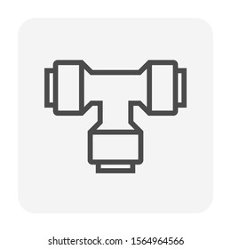 Hose pipe connector icon design.