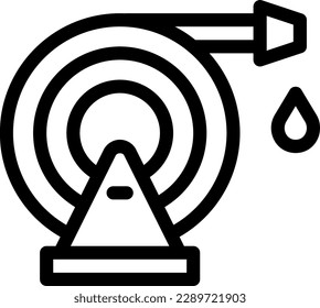 hose pipe Vector illustration on a transparent background. Premium quality symmbols. Thin line vector icons for concept and graphic design.