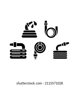 Hose set icon isolated on white background