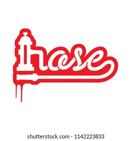 Hose typography logo icon. hydrant.