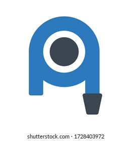 hose vector glyph color icon 
