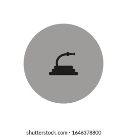 Icono del vector de manguera en fondo blanco