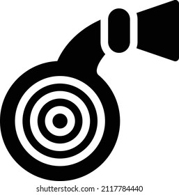 Ilustración del vector de manguera en un fondo transparente. Símbolos de calidad premium. Icono vector glifos para concepto y diseño gráfico.