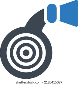 Ilustración del vector de manguera en un fondo transparente. Símbolos de calidad premium. Icono vector glifos para concepto y diseño gráfico.