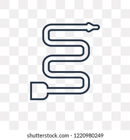 Hose vector outline icon isolated on transparent background, high quality linear Hose transparency concept can be used web and mobile