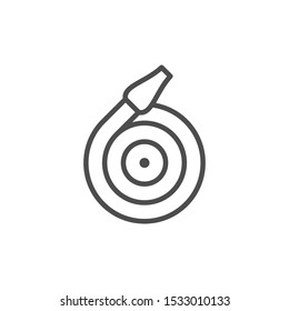 Hose for water line outline icon