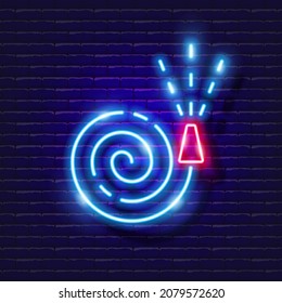 Hose for watering neon icon. Fire hose sign. Irrigation system, watering system, hose and accessories glowing symbols. Vector illustration for design, website, advertising, store, goods