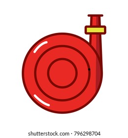 hose,firefighter concept vector thin line icon,fire, symbol, sign, illustration on isolated background