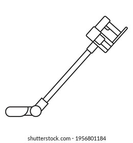 Hosellose Elektrische Vakuumreiniger, schnurloser Vakuumreiniger. Schwarz-Weiß-Symbol. Vektorgrafik. EPS10