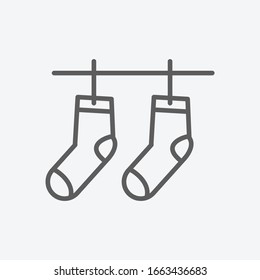 Hosiery icon line symbol. Isolated vector illustration of icon sign concept for your web site mobile app logo UI design.