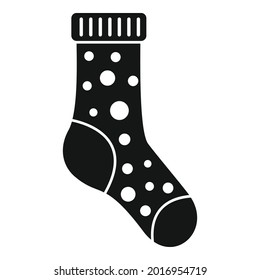 Hosiery icon simple vector. Winter sock. Wool item