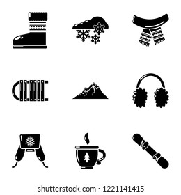 Hosiery icons set. Simple set of 9 hosiery vector icons for web isolated on white background