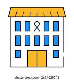 hospice building line icon vector. hospice building sign. isolated symbol illustration