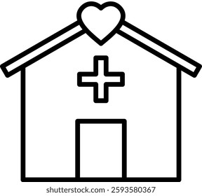 Hospice Icon Line Vector Illustration