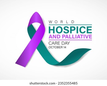 Hospice and Palliative care day is observed each year in October . Banner, poster, card, background design.
