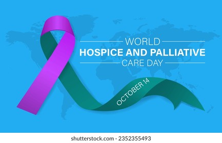 Hospice and Palliative care day is observed each year in October . Banner, poster, card, background design.