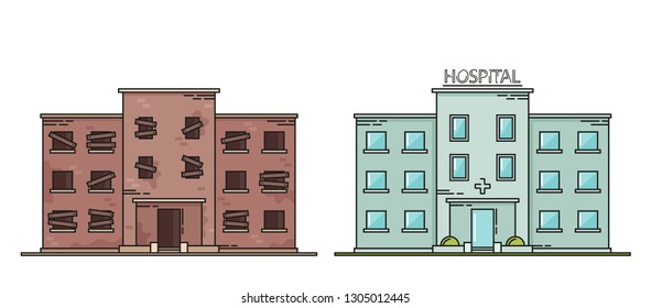 Abandoned Hospital Stock Vectors Images Vector Art Shutterstock