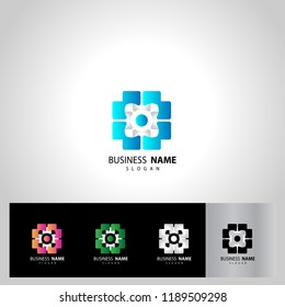 hospital , abstract logo template  ready use for company  real estate  technology  architect  etc  vector illustration download in eps10