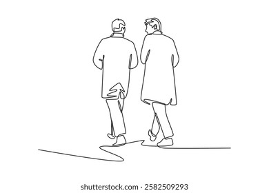 Hospital activity concept. Single line draw design vector graphic illustration.	