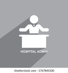 Hospital Admin Icon, Medical Icon Vector