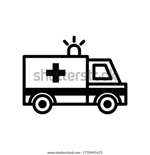 Hospital Ambulance Vehicle\
Symbol Icon