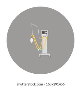 hospital artificial respirator on white background