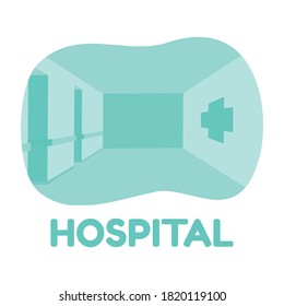 hospital background corridor vector. for medical and clinic using