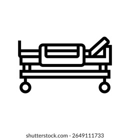 hospital bed availability line icon vector. hospital bed availability sign. isolated contour symbol black illustration