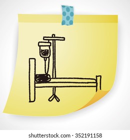 hospital bed doodle