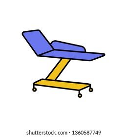 Hospital bed and Element treatment icon - glyph style black Vector - Vector