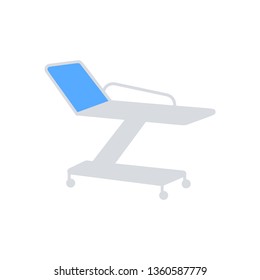 Hospital bed and Element treatment icon - glyph style black Vector - Vector
