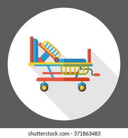 hospital bed flat icon