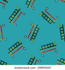 hospital bed flat icon seamless pattern background