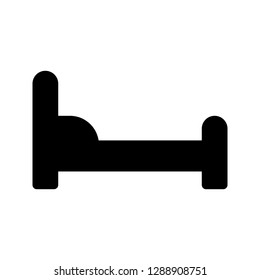 hospital bed glyph icon