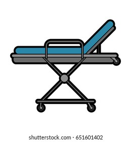 hospital bed or gurney healthcare related icon image 