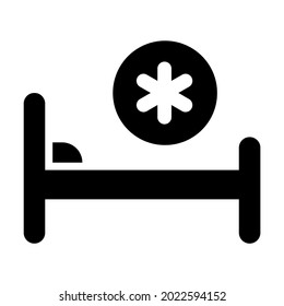 Hospital Bed Healthcare Medical, vector graphic Illustration Icon.