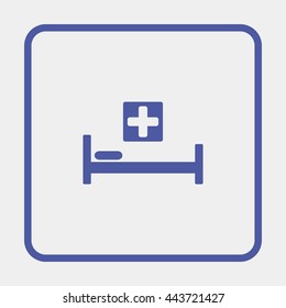 Hospital bed Icon.