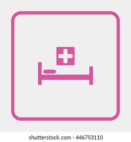Hospital bed Icon.