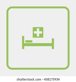 Hospital bed Icon.
