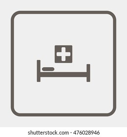 Hospital bed Icon.