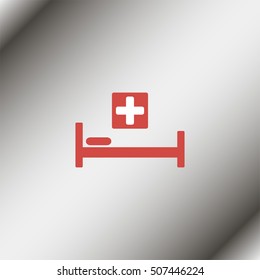 Hospital bed Icon.