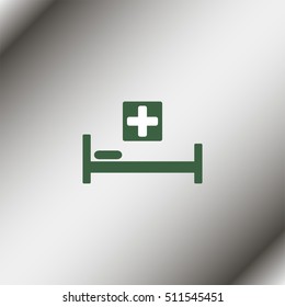 Hospital bed Icon.