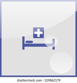 Hospital bed Icon.