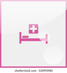 Hospital bed Icon.
