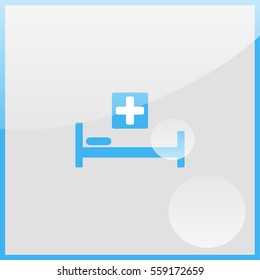 Hospital bed Icon.