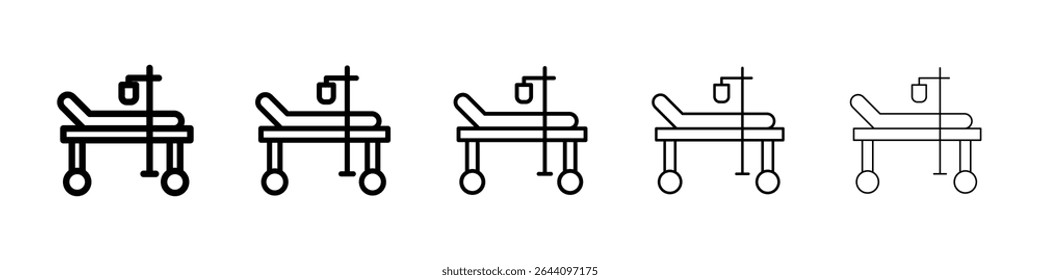 Hospital bed icon concept. graphic design, logo, Web, UI.