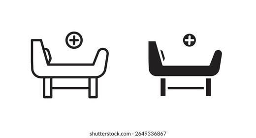 Hospital bed icon Design Illustrations. editable web icons