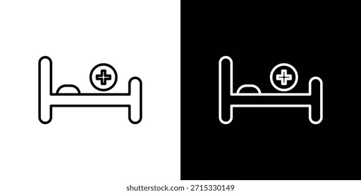 Hospital bed icon editable concept. editable vector stroke symbols